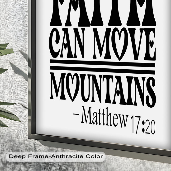 Dein Glaube kann Berge versetzen – Matthäus 17:20 Bibel-Ölgemälde