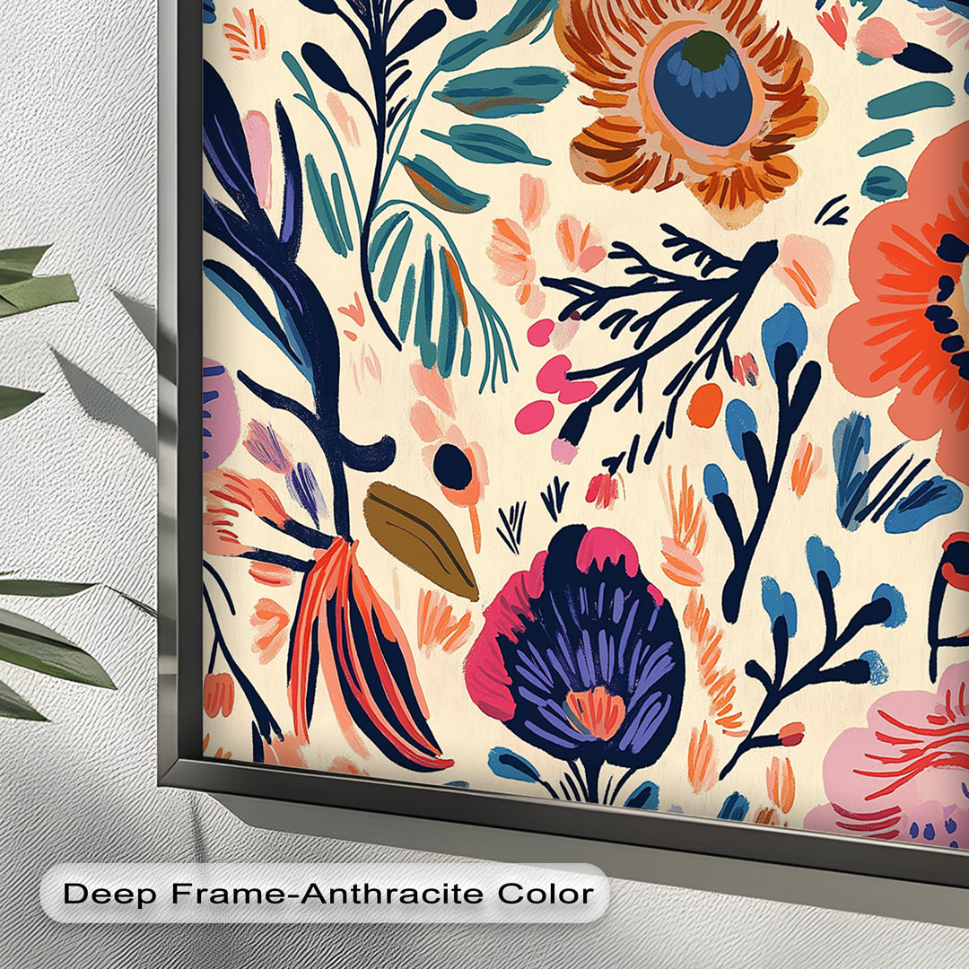 Garden Reverie – Expressive Boho Floral Oil Painting