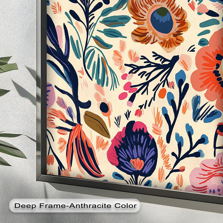 Garden Reverie – Expressive Boho Floral Oil Painting