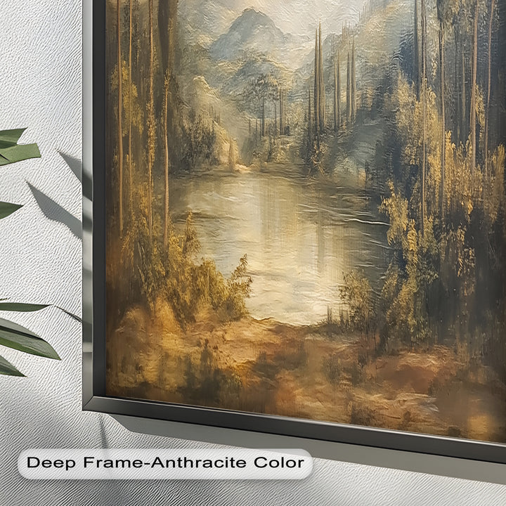 Lake Landscape Wall Art – Classic Nature Oil Painting
