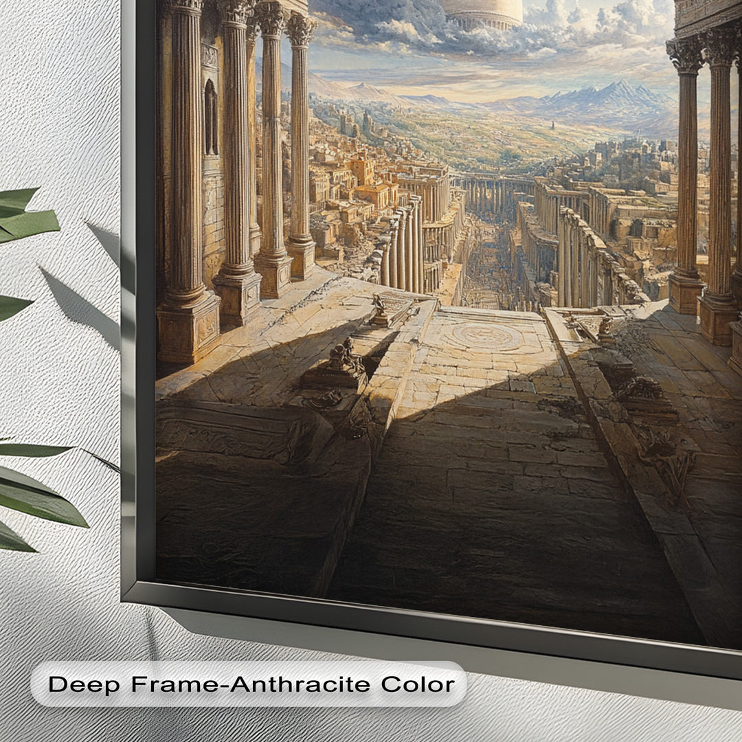 Celestial Archway over an Ancient Metropolis – Renaissance Oil Painting