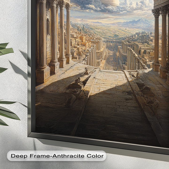 Celestial Archway over an Ancient Metropolis – Renaissance Oil Painting