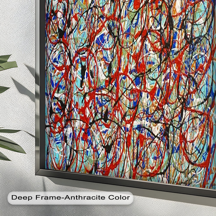 Energetic Abstract Expressionist Wall Art – Modern Oil Painting