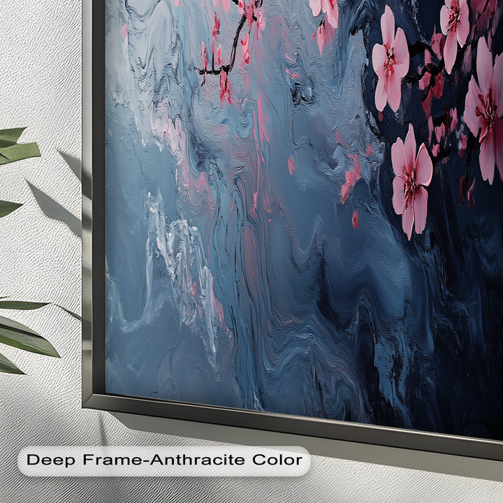 Cherry Blossom Branch Wall Art – Floral Oil Painting