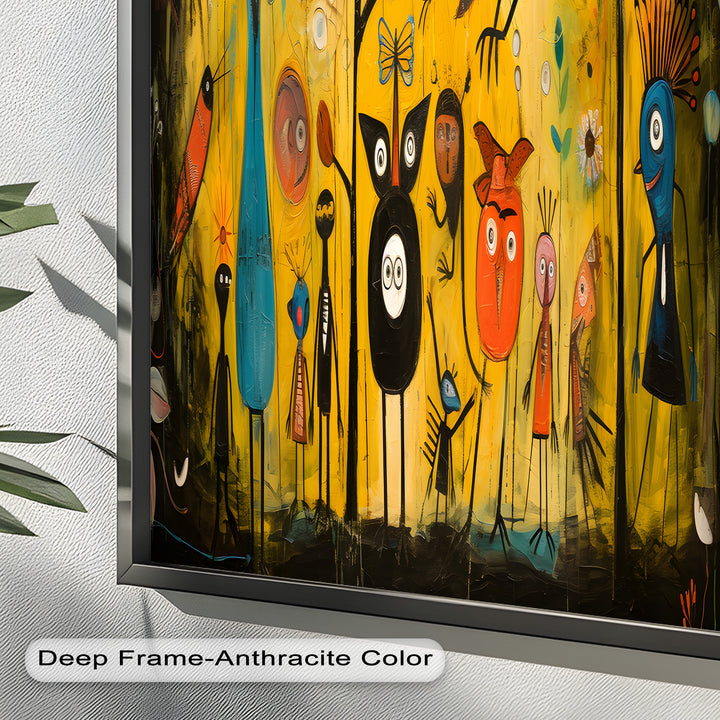 Whimsy in the Wild – Surreal Forest Creature Picasso Oil Painting