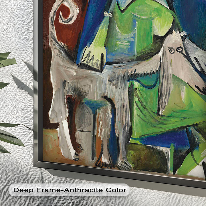 Woman with Afghan Hound – Picasso Oil Painting