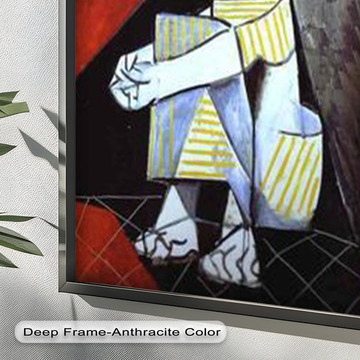 Seated Boy with Striped Garment – Picasso Oil Painting