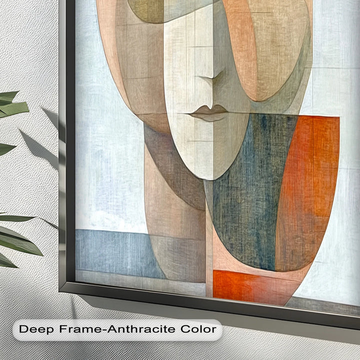Geometric Face Portrait – Modern Abstract Oil Painting - MyPhotoStation