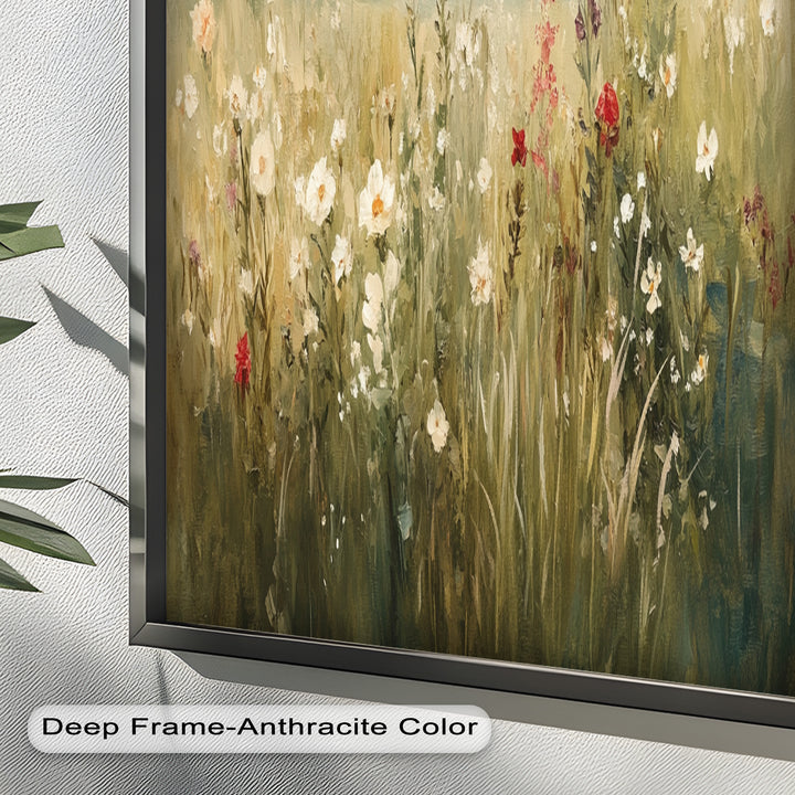 Nostalgic Feel – Serene Wildflower Oil Painting