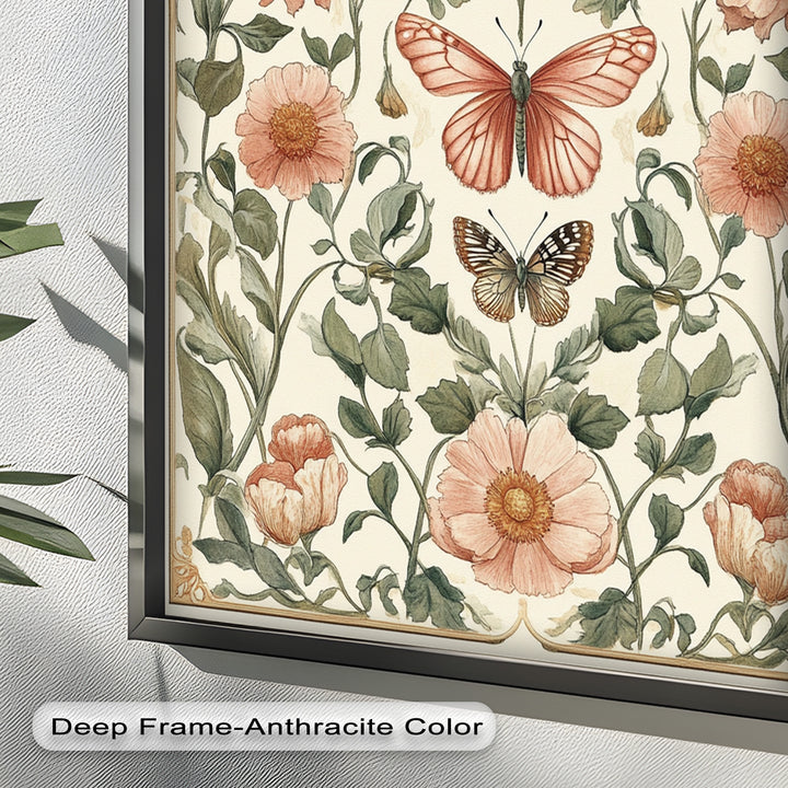 Whimsy in Bloom – Vintage Botanisches Ölgemälde