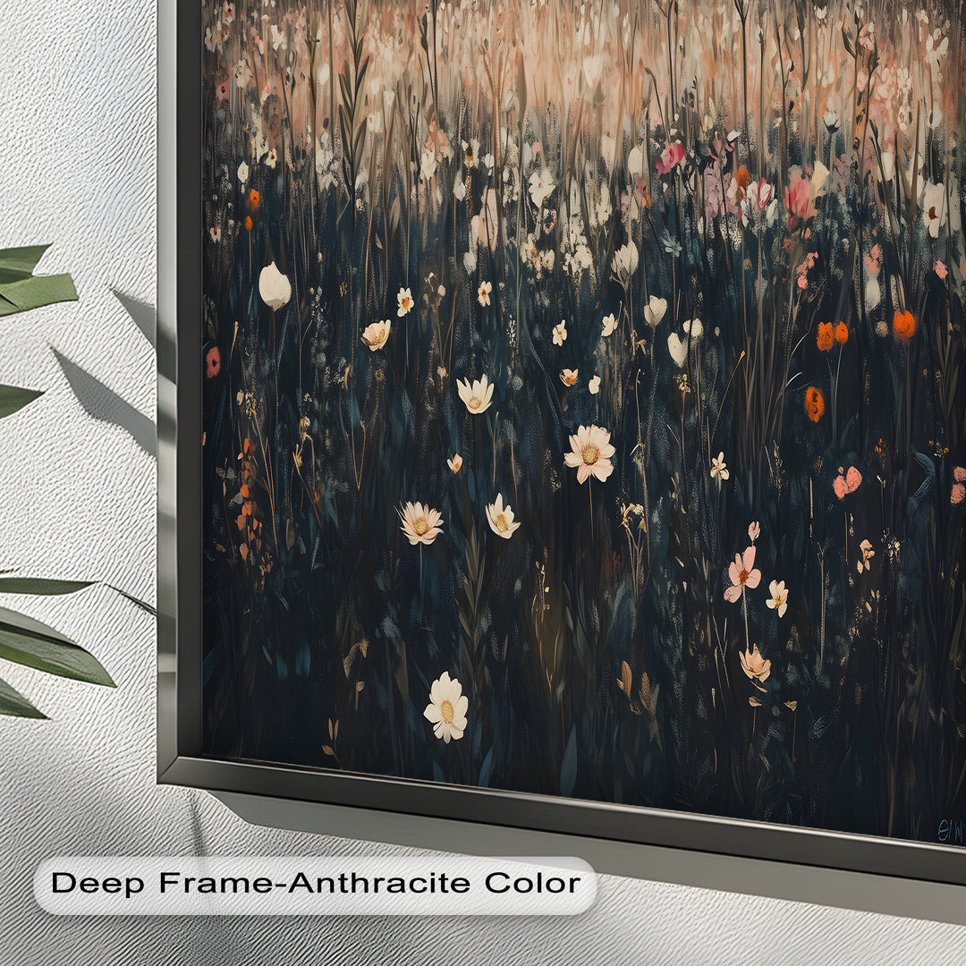 Wildflower Horizon – Framed Oil Painting