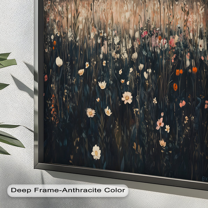 Wildflower Horizon – Framed Oil Painting