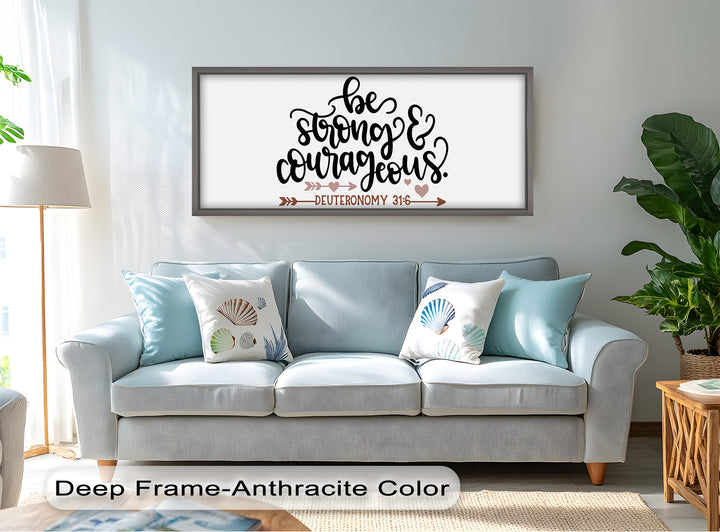 Be Strong & Courageous – Deuteronomy 31:6 Bible Oil Painting