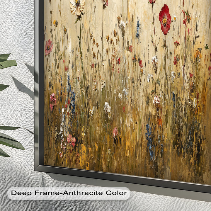 Vintage Wild Flowers – Rustic Floral Oil Painting