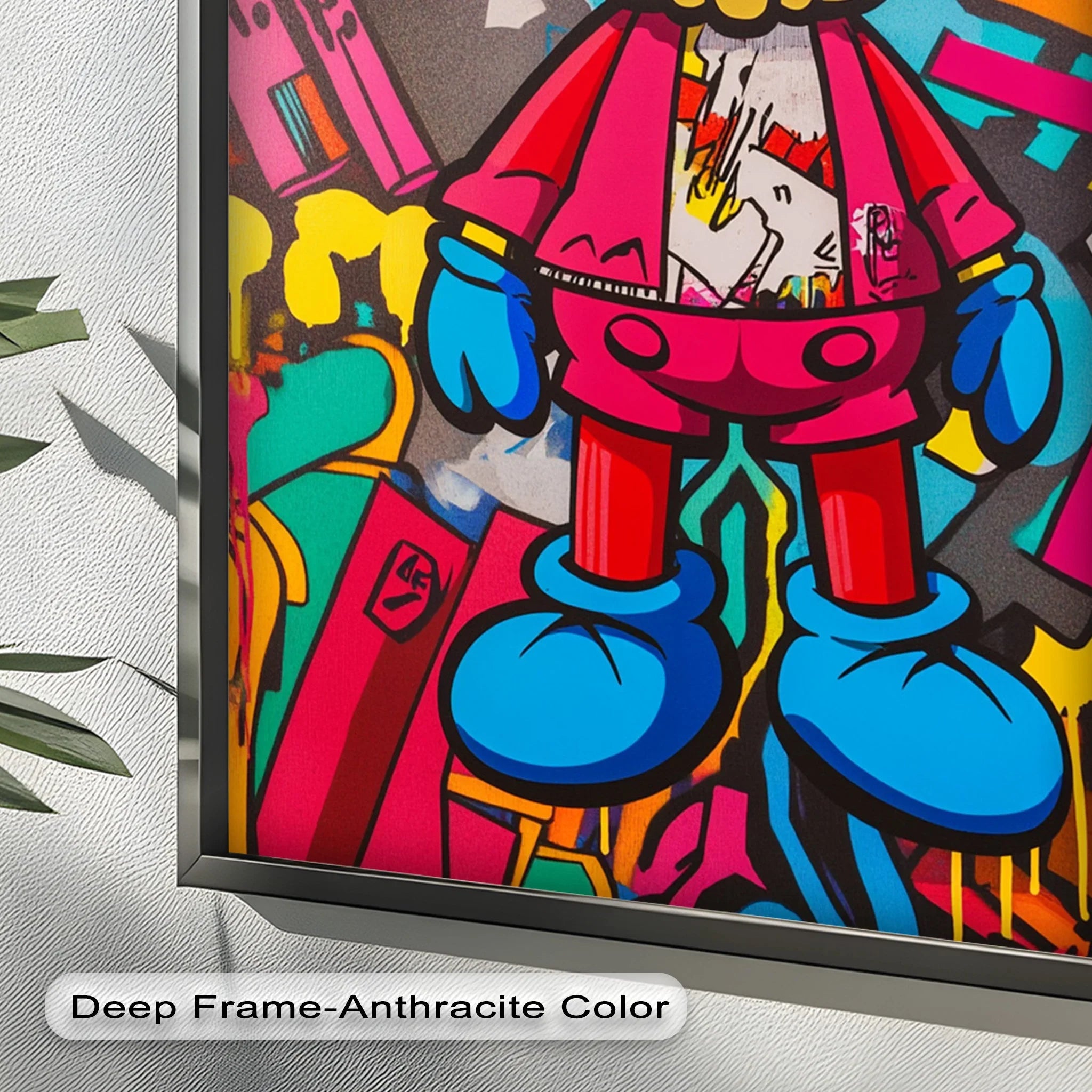 Neon Rebellion – KAWS Graffiti Oil Painting – MyPhotoStation