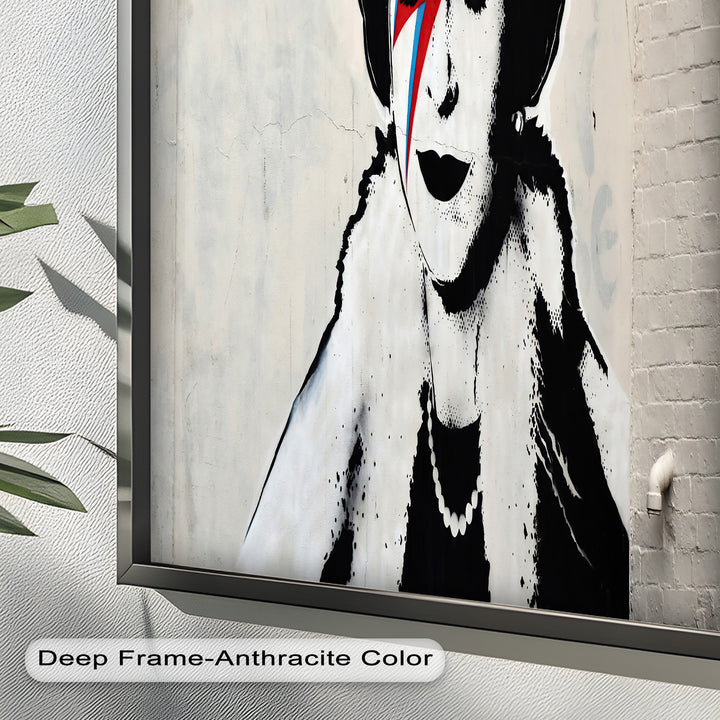 Royal Rebellion – Queen with Bowie Bolt Banksy Oil Painting
