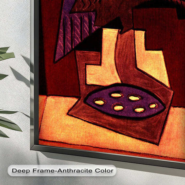 Geometric Bird Abstract Wall Art – Modern Cubist Oil Painting