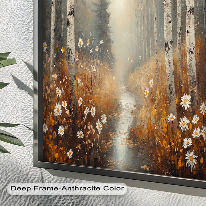 Golden Fall Leaves – Serene Autumn Oil Painting