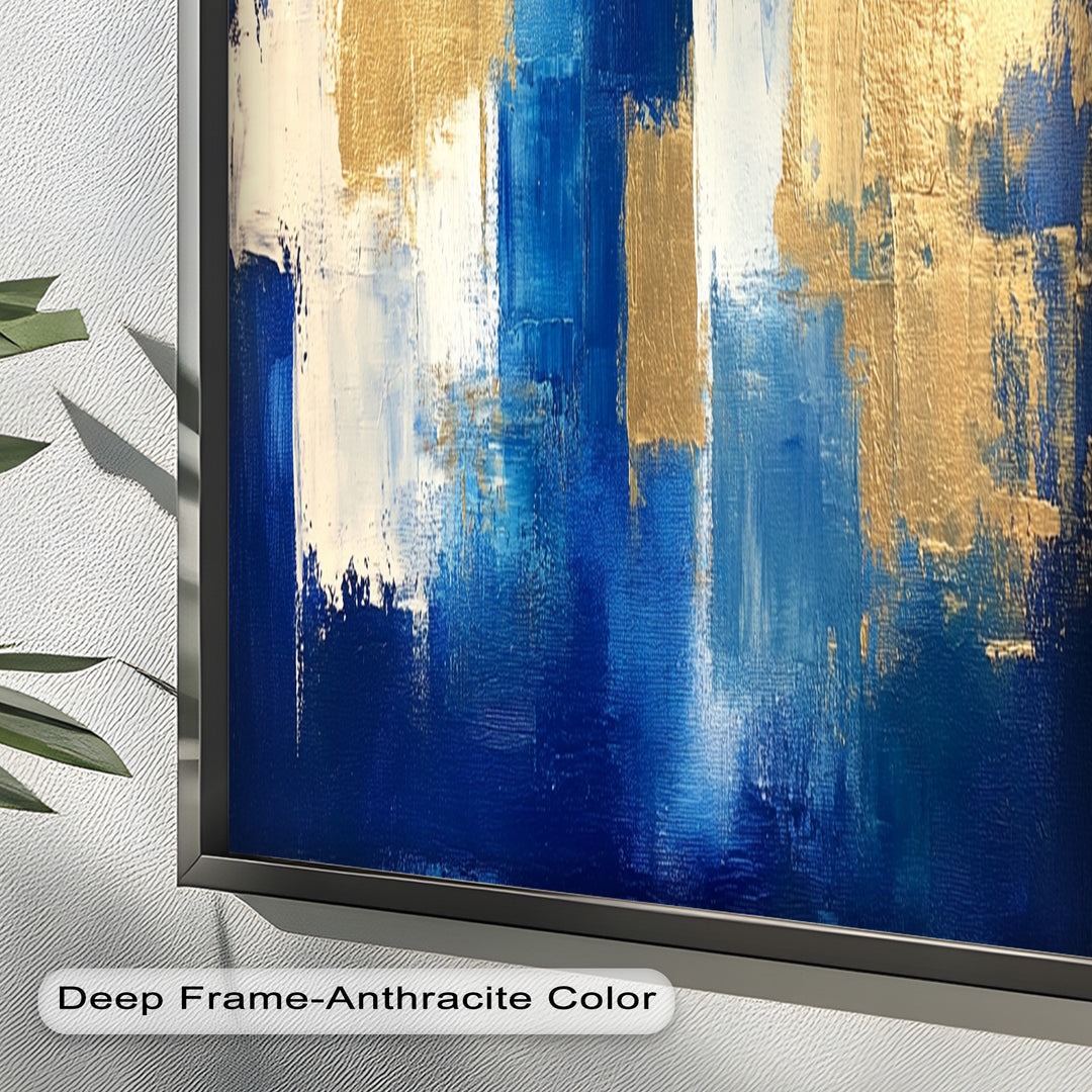 Blue Harmony Abstract – Modernes Ölgemälde