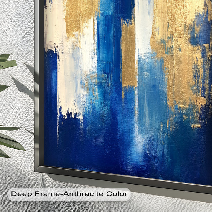 Blue Harmony Abstract – Modernes Ölgemälde