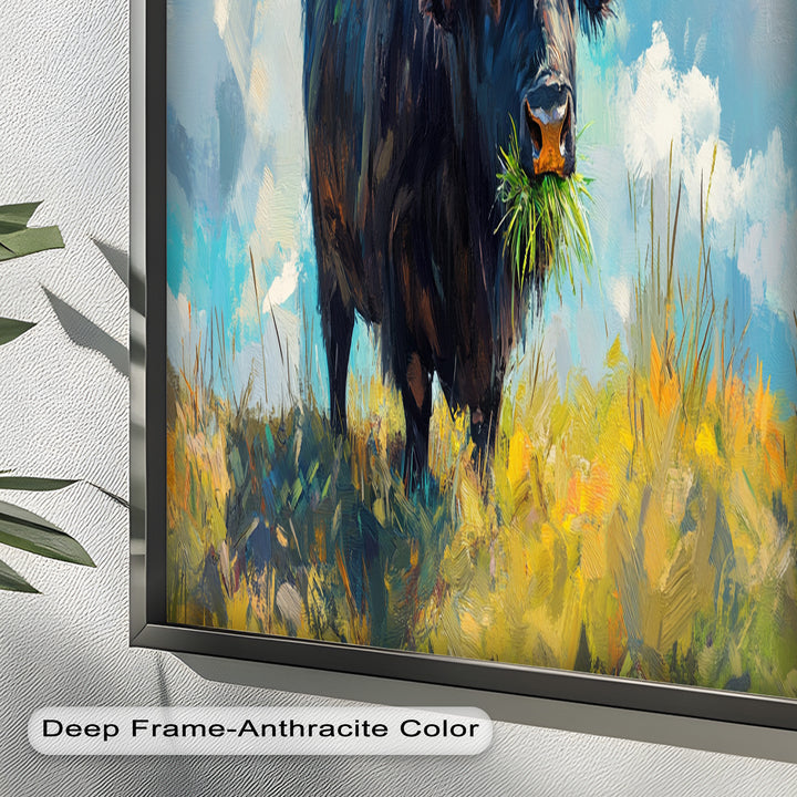 Highland Bull – Abstract Oil Painting