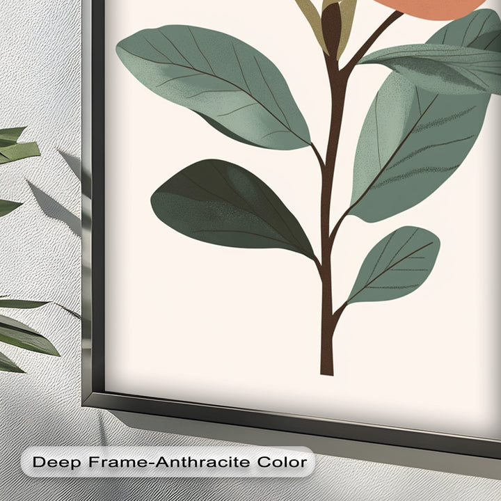 Minimal Magnolia – Elegantes botanisches Ölgemälde