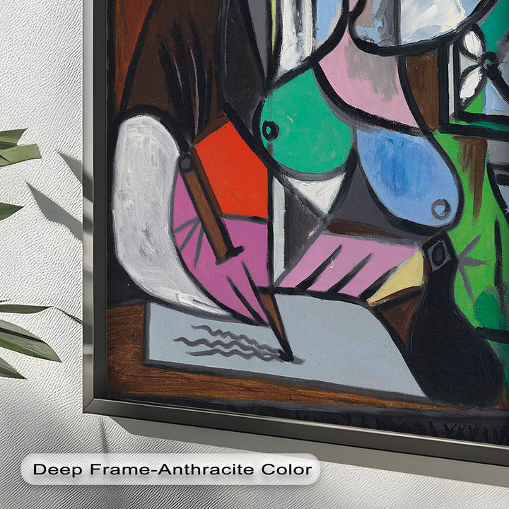 Dreaming Scribe – Woman Writing by the Window Picasso Oil Painting