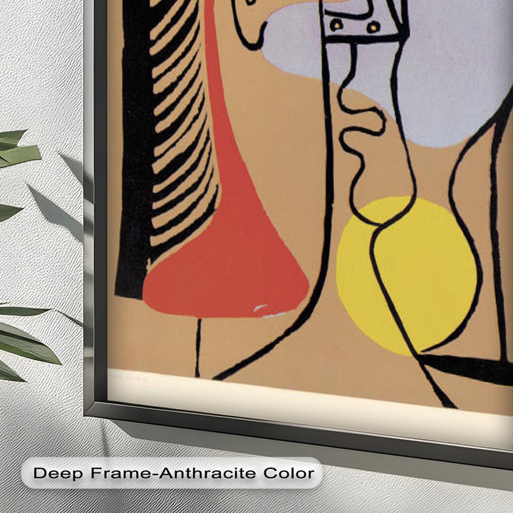 Fragmented Gaze – Minimalist Cubist Portrait Picasso Oil Painting