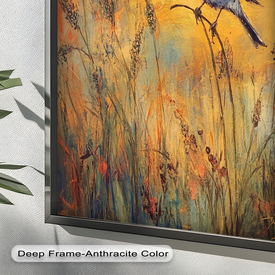 Twilight Songbird – Expressive Bird Oil Painting