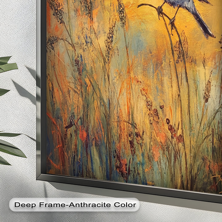 Twilight Songbird – Expressive Bird Oil Painting