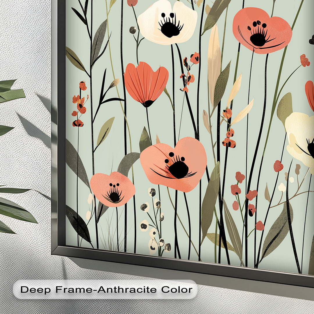 Wild Meadow Whispers – Boho Blumen Ölgemälde