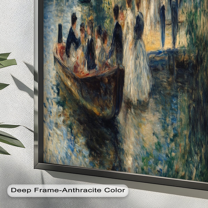 Afternoon Gathering by the River – Impressionist Oil Painting
