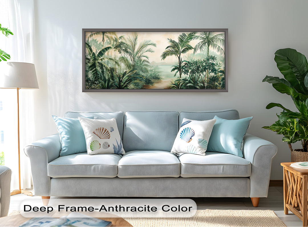 Tropical Garden Escape – Lush Jungle Oil Painting