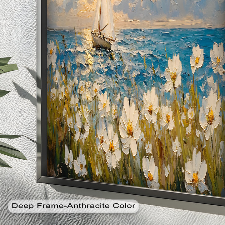 Sailing into Serenity – Framed Oil Painting