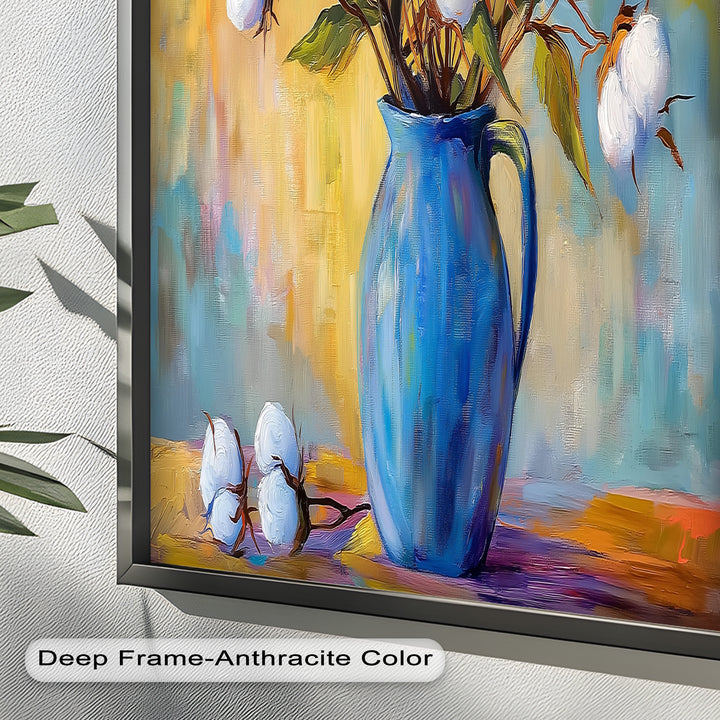 Blue Vase – Floral Oil Painting