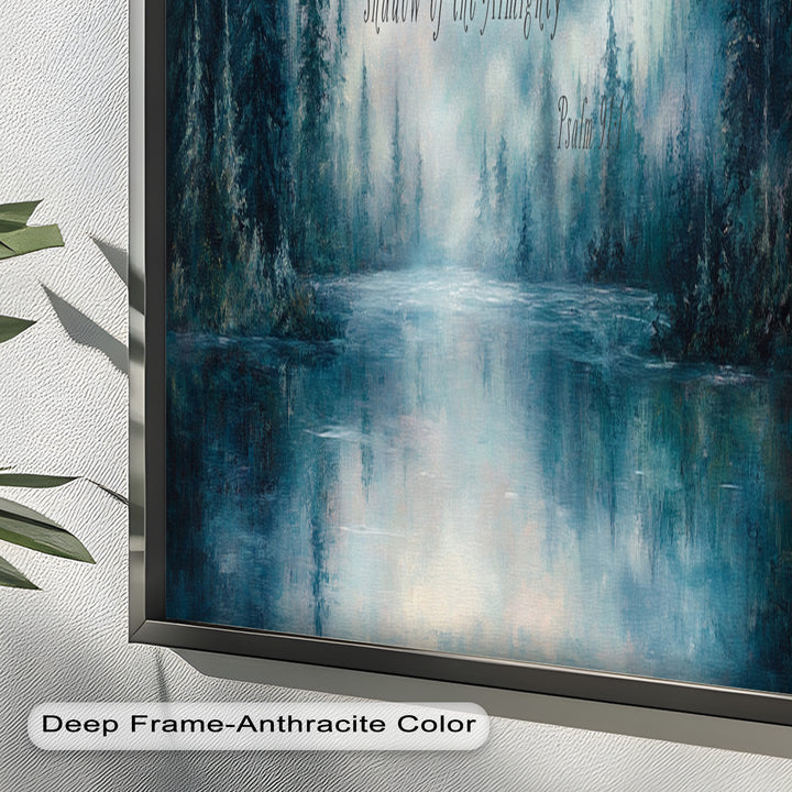 Psalm 91:1 – Divine Protection Bible Verse Oil Painting