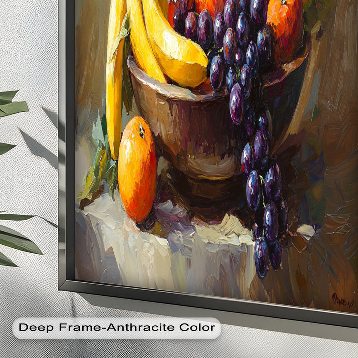 Banana & Grape Fruit Art – Kitchen Wall Oil Painting