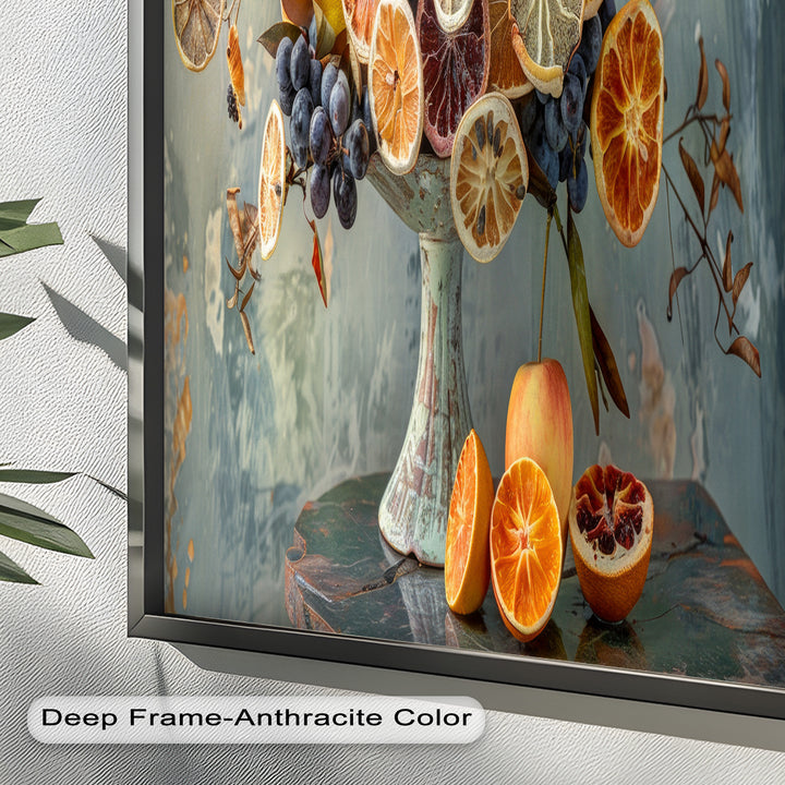 Grapes and Citrus Harmony – Decorative Still Life Food Painting