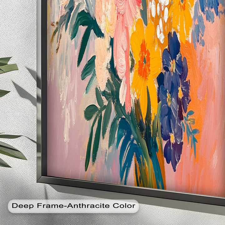 Boho Garden Radiance – Modernes Ölgemälde