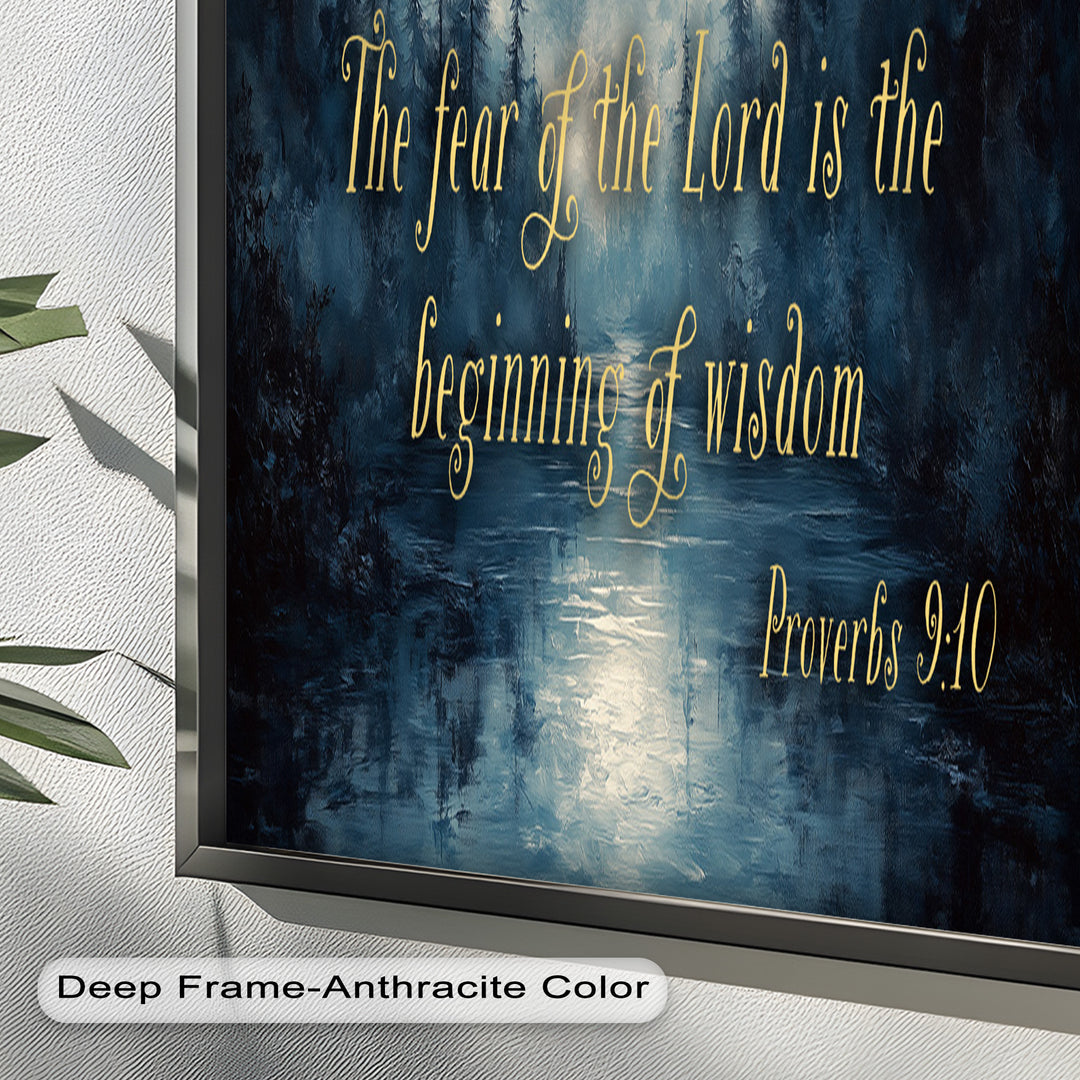 Proverbs 9:10 – The Fear of the Lord Bible Verse Oil Painting