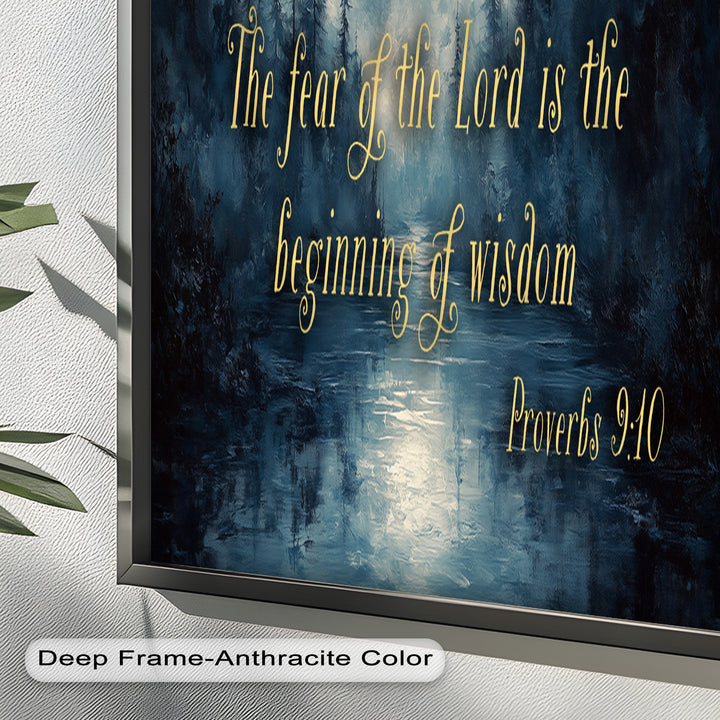 Proverbs 9:10 – The Fear of the Lord Bible Verse Oil Painting