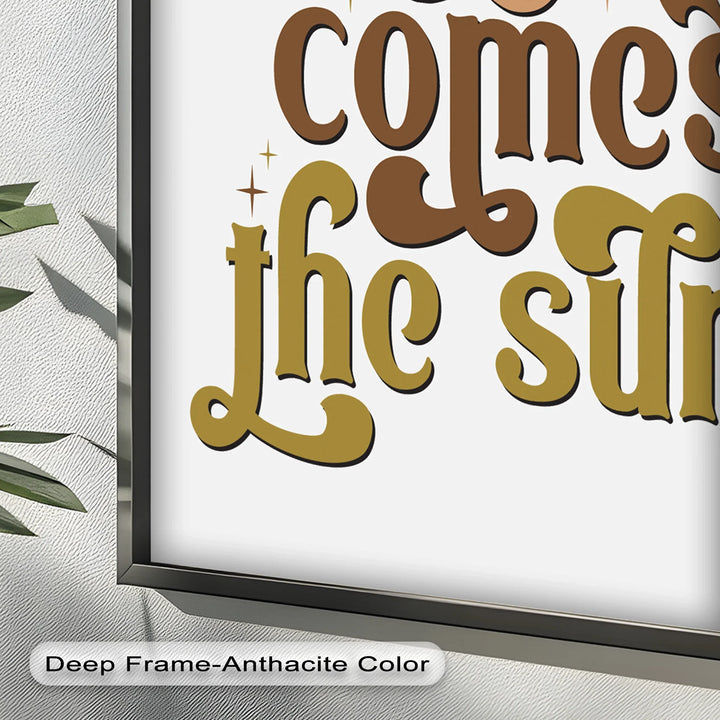 Here Comes the Sun – Positive Vibes Oil Painting - MyPhotoStation