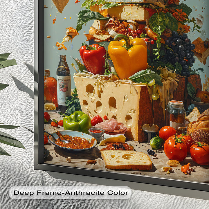Cheese Tower Symphony – Explosives Gourmet-Fantasy-Food-Gemälde