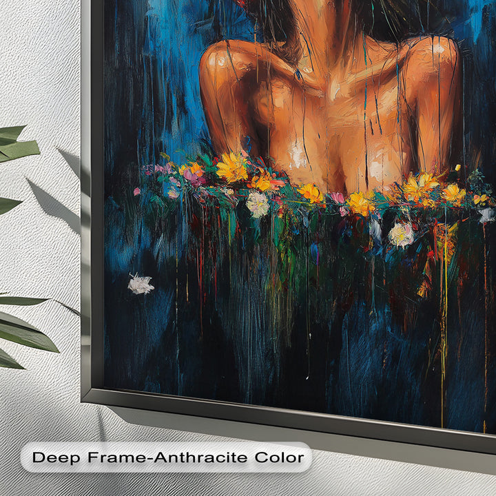 Floral Reverie – Ethereal Woman with Flower Crown Oil Painting