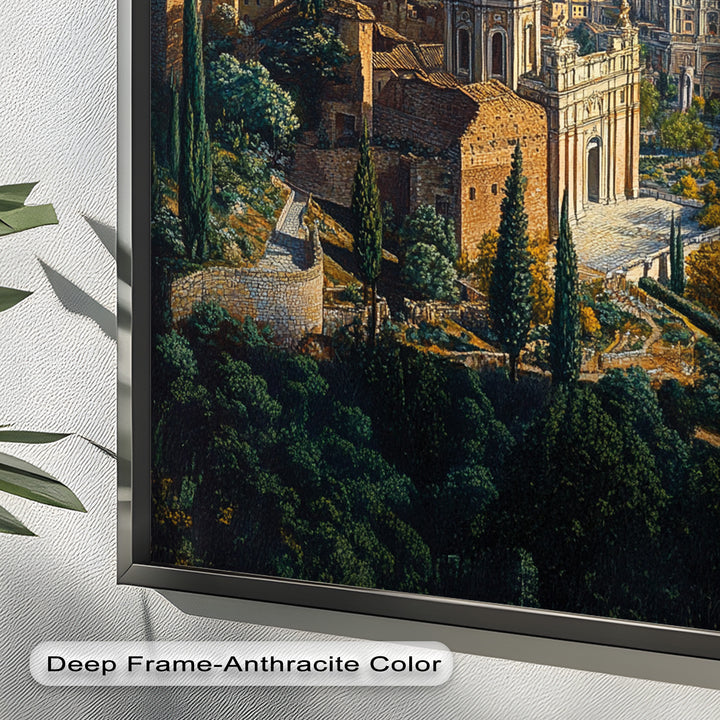 Sunlit Heights of Rome – Classical Cityscape Renaissance Oil Painting