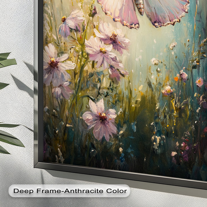 Butterfly Among Wildflowers – Animal Oil Painting