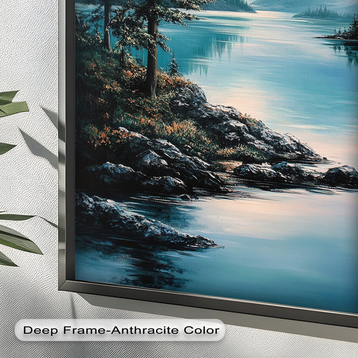 Natur Wandkunst - Ölgemälde Bergseelandschaft