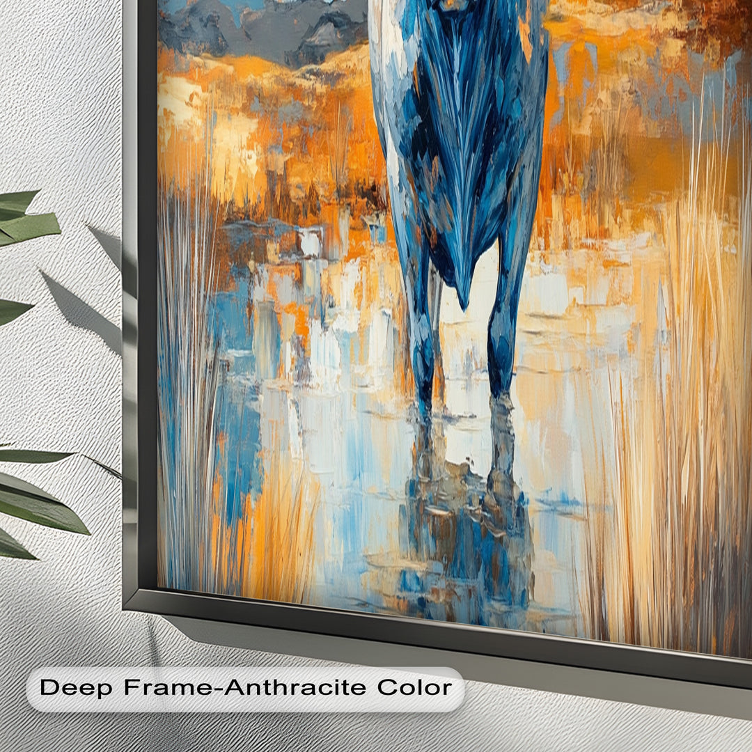 Blue Desert Bull – Animal Oil Painting
