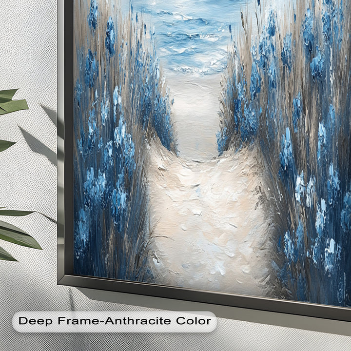 Coastal Beach Path Wall Art – Landscape Oil Painting