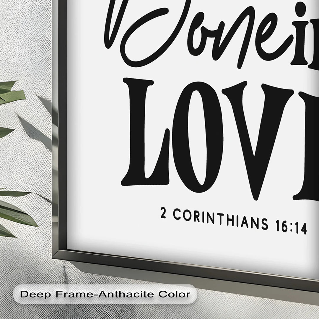 Let Everything Be Done in Love – Scripture Oil Painting - MyPhotoStation